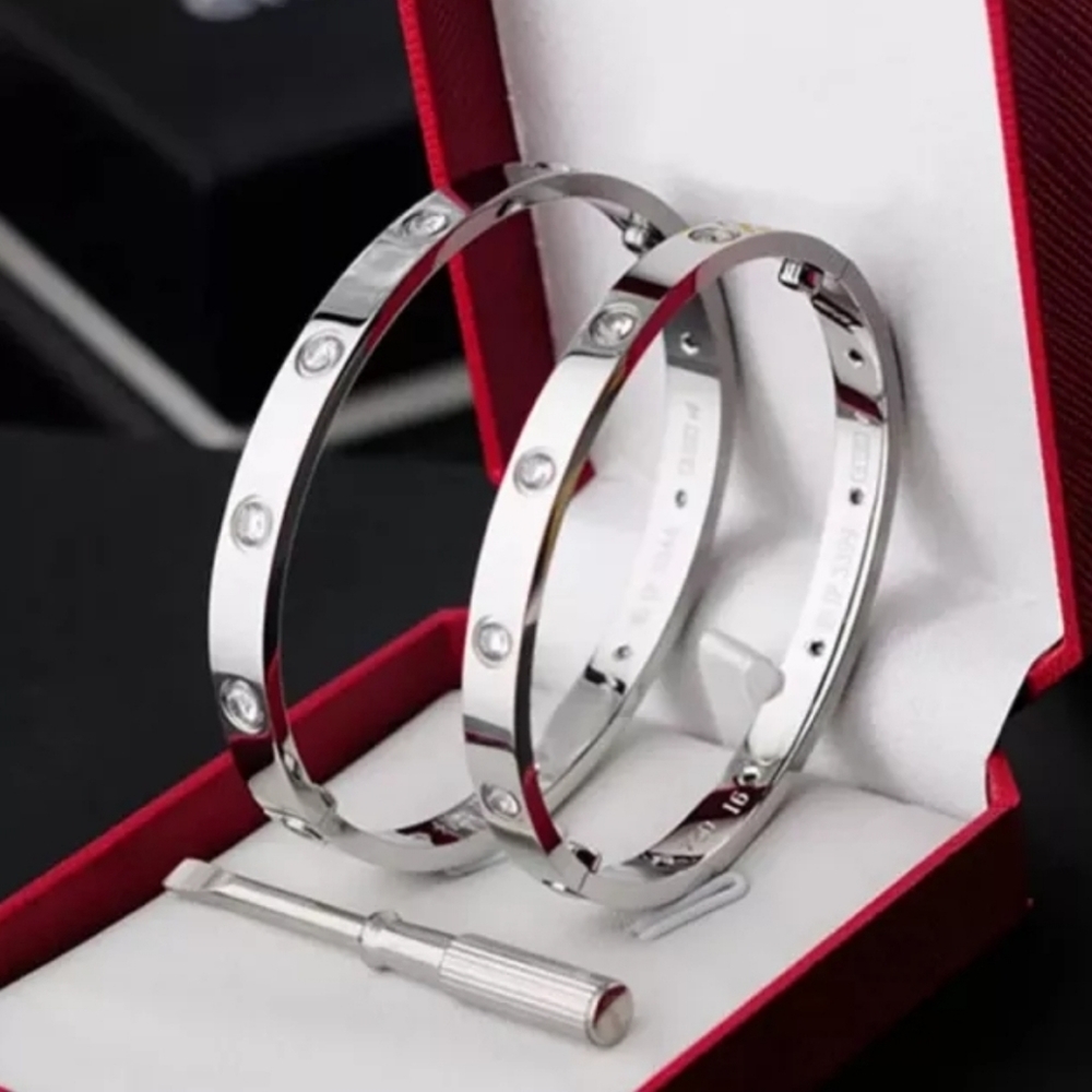 stainless steel waterproof silver bangles